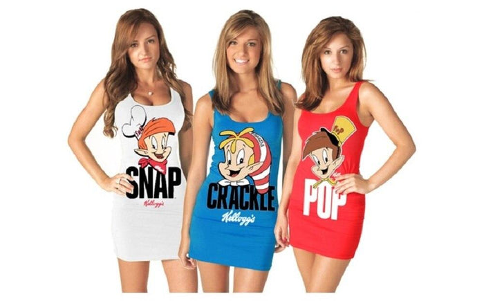 Rice Krispies Cereal Elf Snap Crackle Pop Tank Dresses-tvso