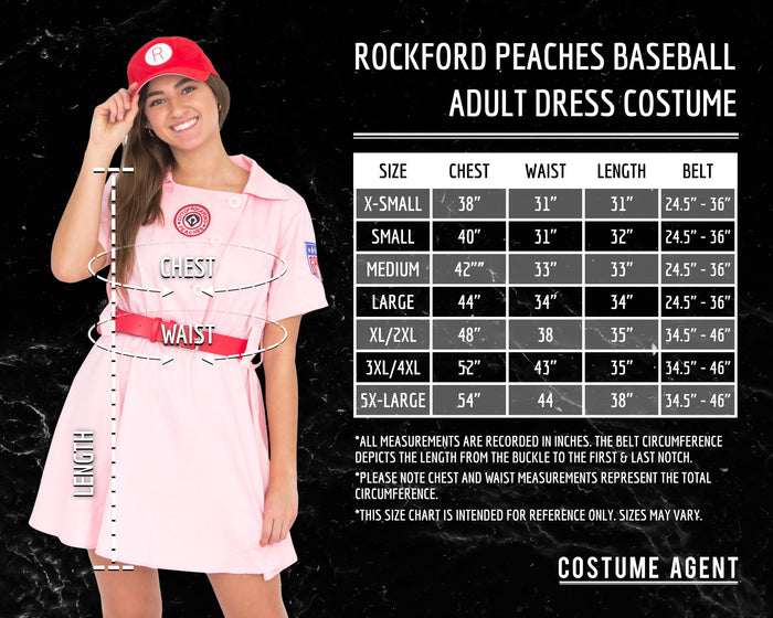 Rockford Peaches AAGPBL Baseball Halloween Costume Dress