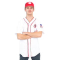 Rockford Peaches AAGPBL Baseball Mens Costume Jersey & Hat-tvso
