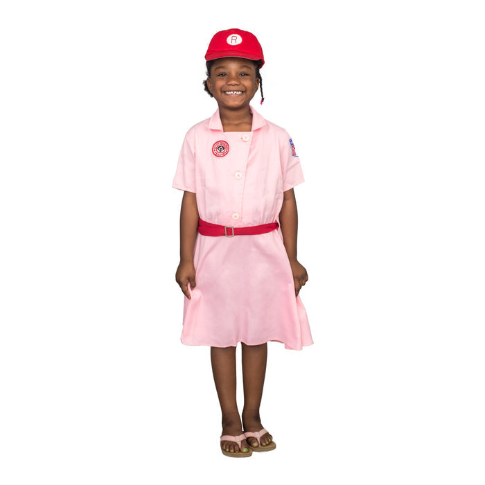 Rockford Peaches Pink Baseball Girls Costume Dress