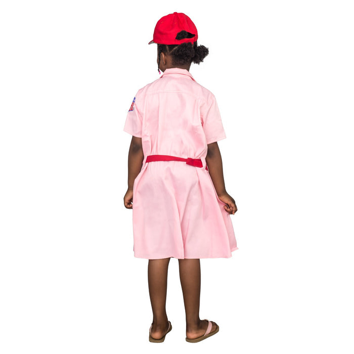 Rockford Peaches Pink Baseball Girls Costume Dress