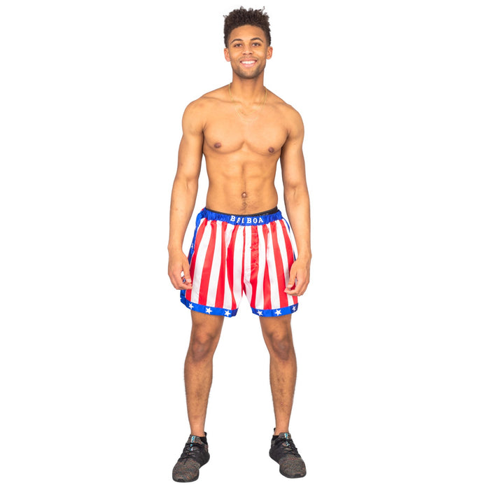Rocky Balboa Boxing American Adult Flag Shorts