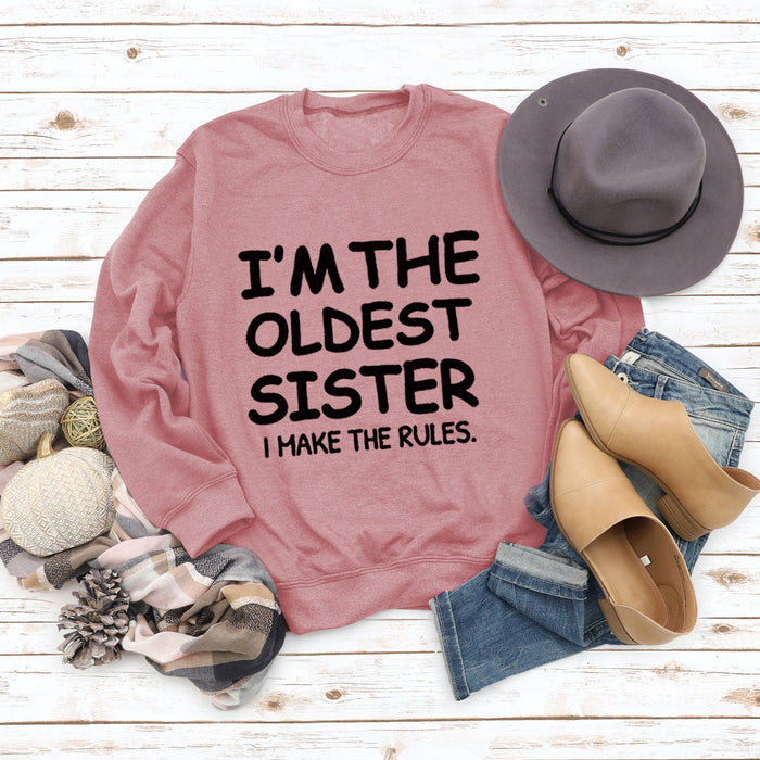 Rose gold sweater (black font) / S