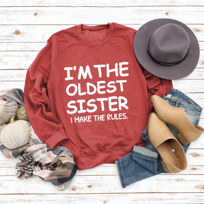 Red sweater (white font) / S