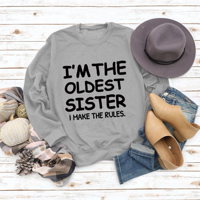 Grey sweater (black font) / S