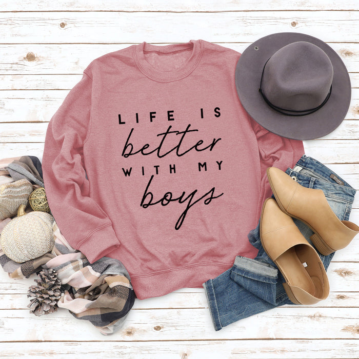 Rose gold sweater (black font) / S