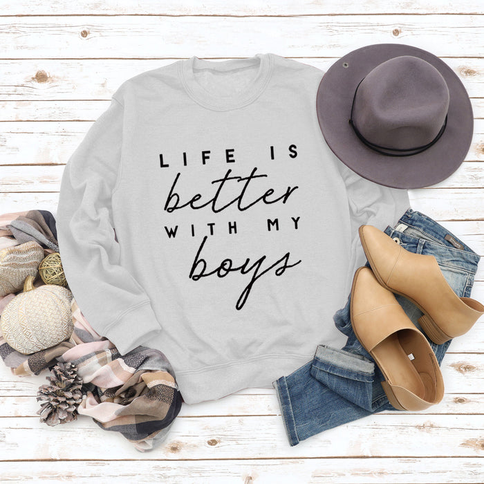 Round Neck Letter Top Women's Sweater LIKE IS Better Sweater Printing