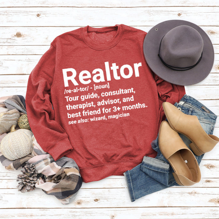 Red sweater (white font) / S