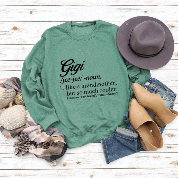 Light green sweater (black font) / S