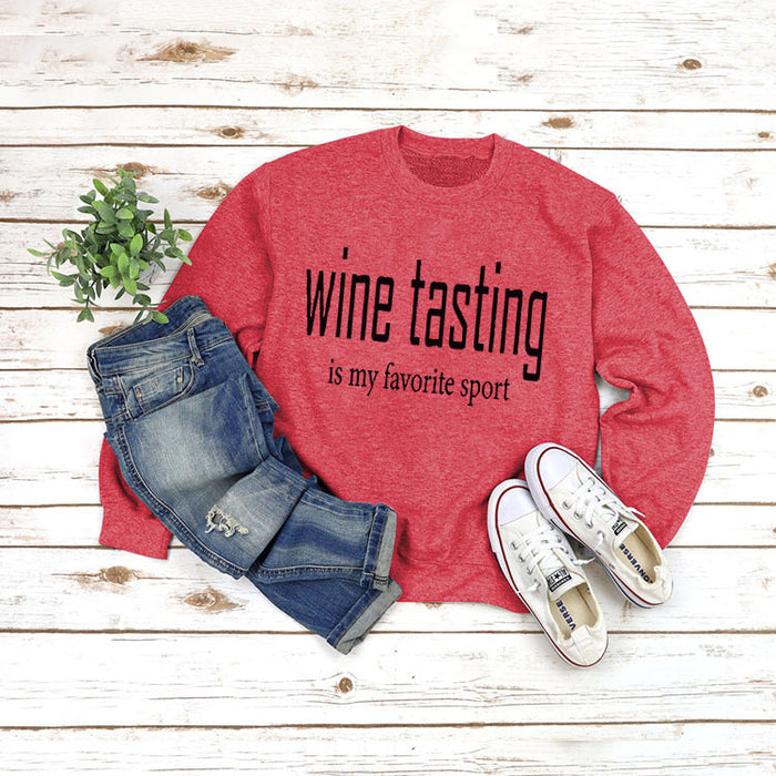 Red sweater (black font) / S