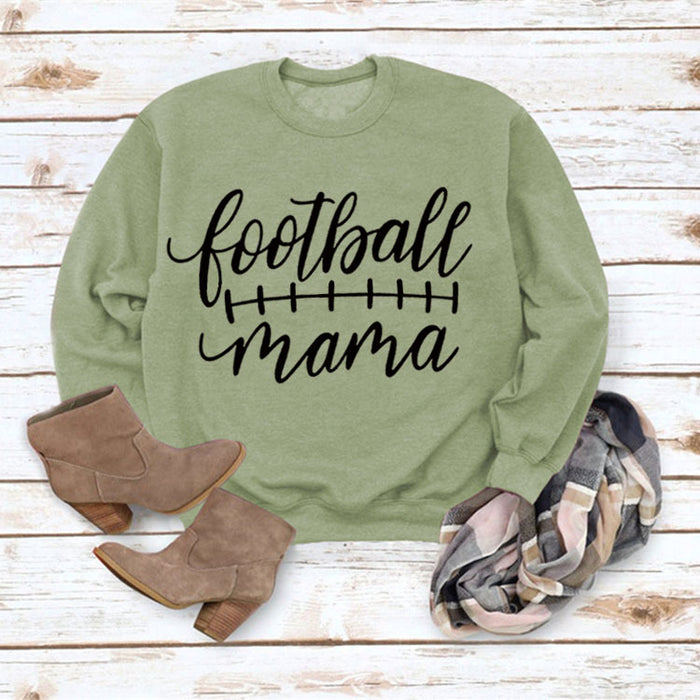 Olive green sweater (black font) / S