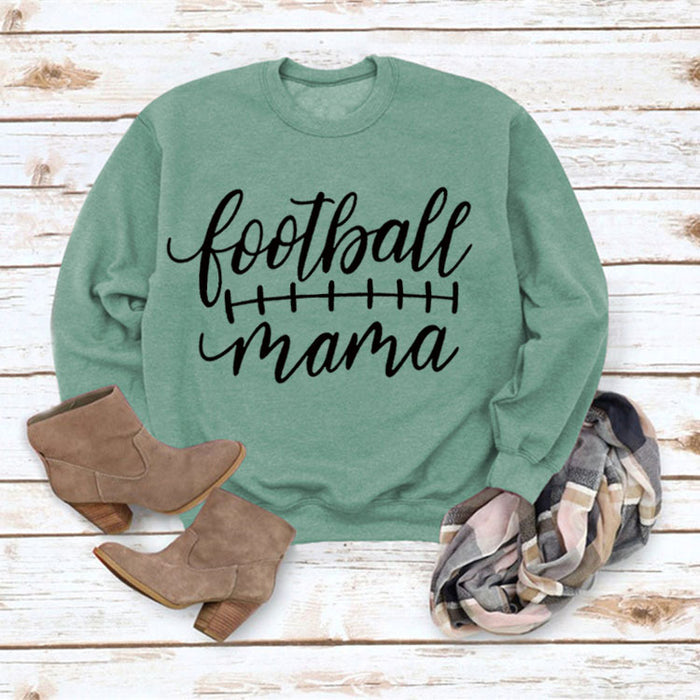 Light green sweater (black font) / S