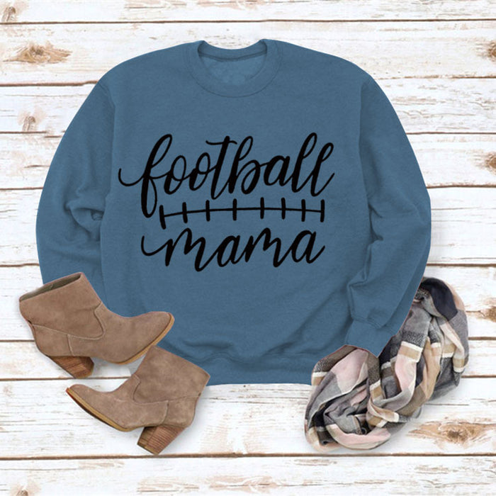 Blue sweater (black font) / S