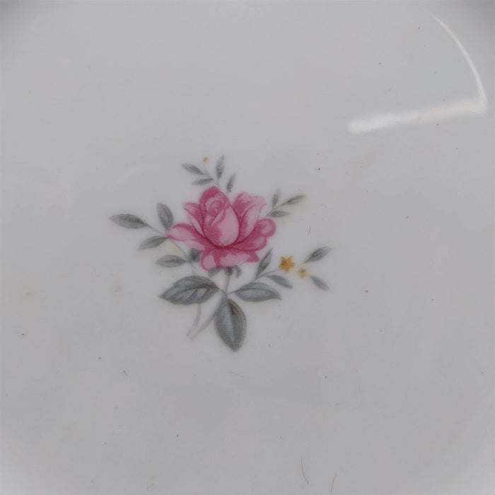 Royal Swirl Bread Plate Set of 2 Pink Rose Flower Fine China Japan Ceramic
