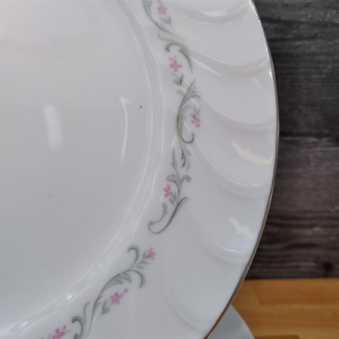 Royal Swirl Dinner Plate Ceramic 10'' Fine China Japan Pink Rose Flower Vintage