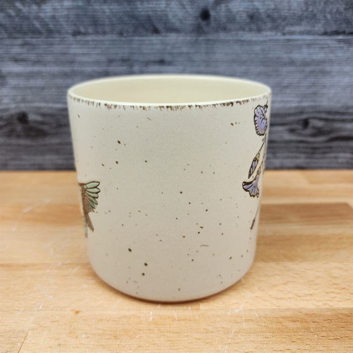 Ruby Hummingbird Canister Embossed Set of 2 by Blue Sky 4" & 5" Home Décor Jars