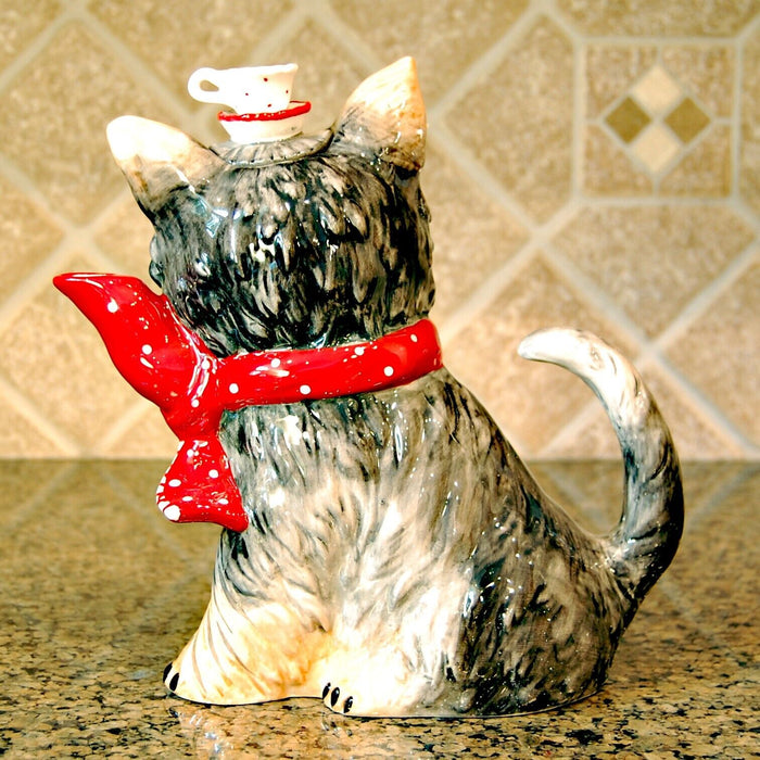 Ruby Red Dog Teapot Animal Ceramics Décor by Blue Sky Clayworks Heather Goldminc