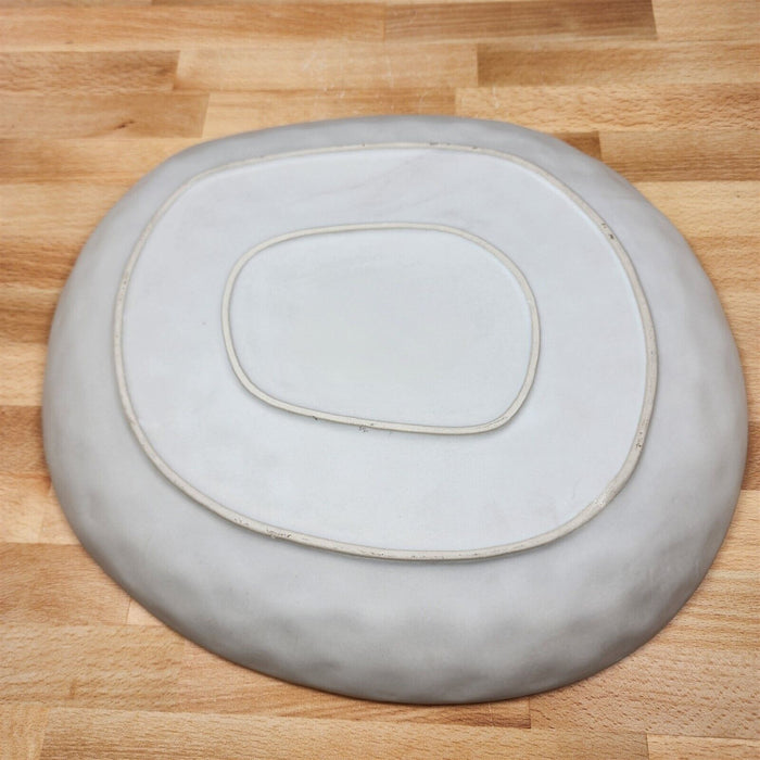 Ruby Throated Hummingbird Floral Serving Plate Embossed Platter by Blue Sky 14"