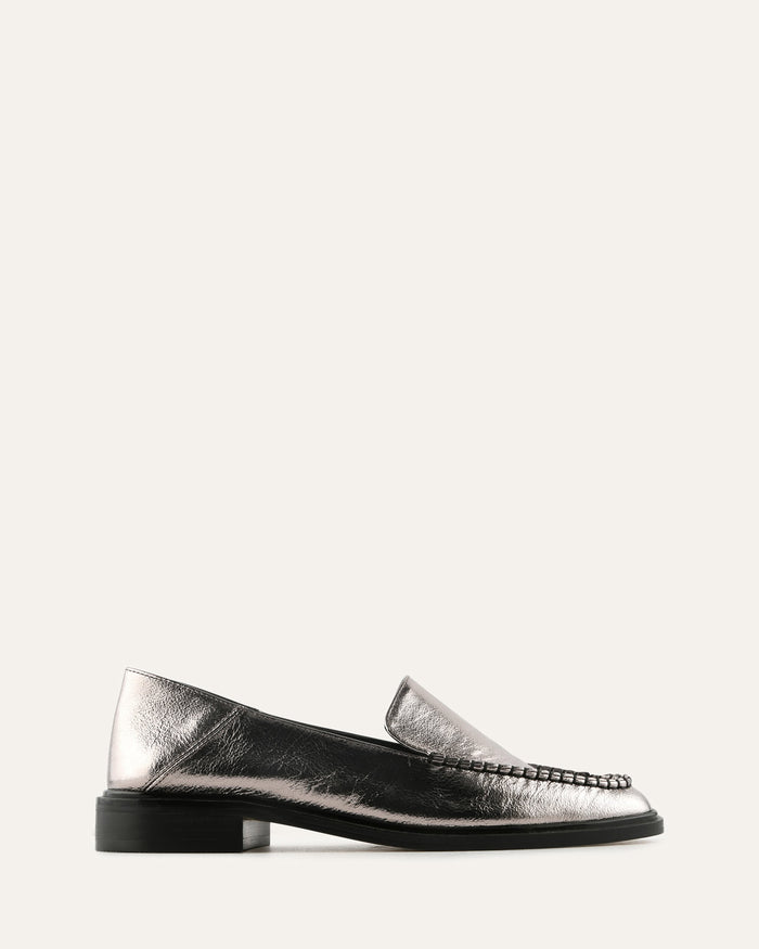 RYAN LOAFERS GUNMETAL LEATHER