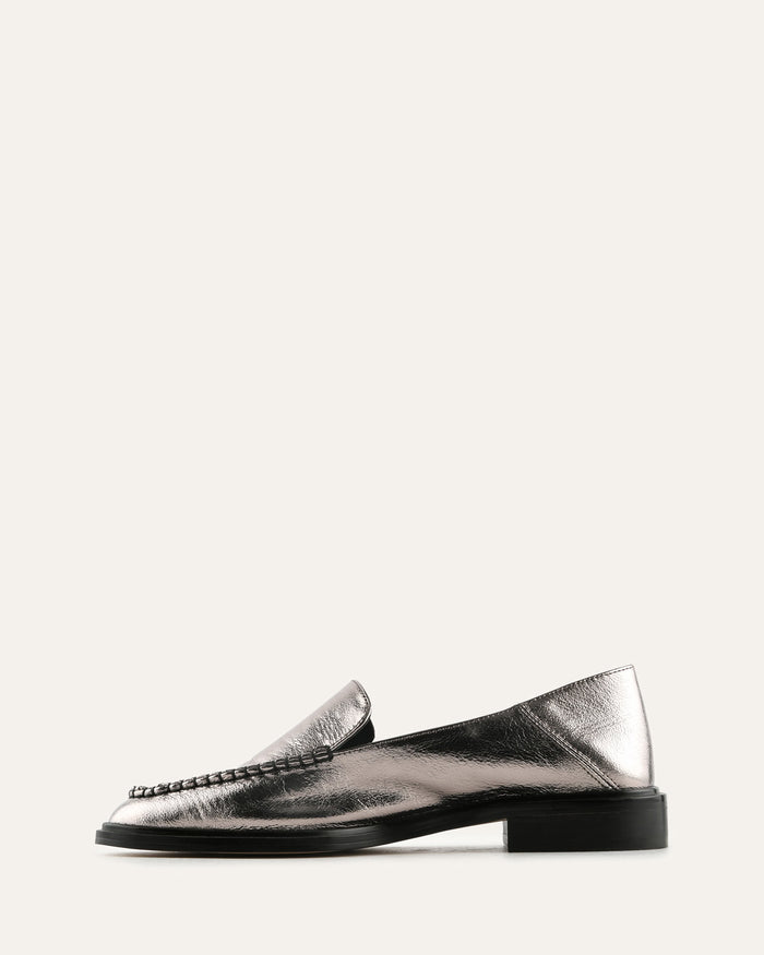 RYAN LOAFERS GUNMETAL LEATHER