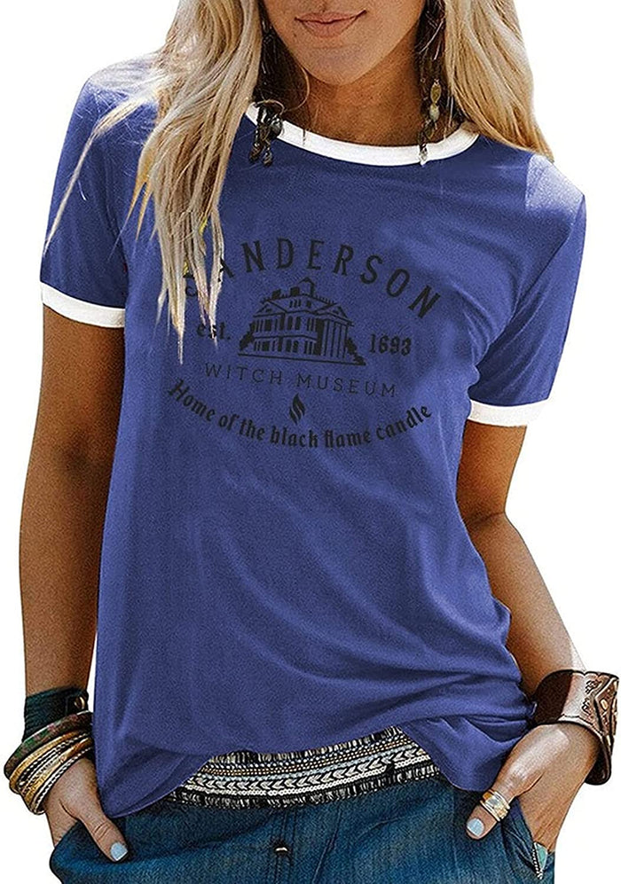 Sanderson Witch Museum Shirt for Women Black Flame Candle T-Shirt