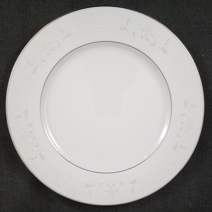 Sango Florence Dinner Plate 10 5/8" Set of 4 Gray Scrolls Japan 3646 Dishware