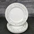 Sango Flower Garden Bread & Butter Plate 3 Set 6.5" Oxford Pink Blue Ceramic 535