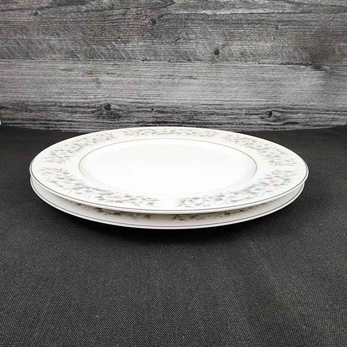 Sango Flower Garden Dinner Plate 10 5/8" Set of 2 Oxford Pink Blue Ceramic 535