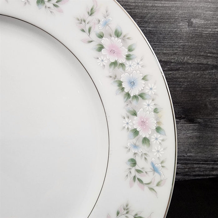 Sango Flower Garden Dinner Plate 10 5/8" Set of 3 Oxford Pink Blue Ceramic 535