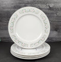 Sango Flower Garden Dinner Plate 10 5/8" Set of 4 Oxford Pink Blue Ceramic 535
