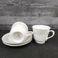 Sango Flower Garden Saucer & Tea Cup 2 Set Coffee Mug Oxford Pink Blue Ceramic