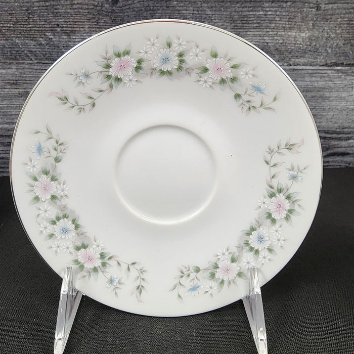 Sango Flower Garden Saucer & Tea Cup 2 Set Coffee Mug Oxford Pink Blue Ceramic