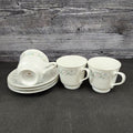 Sango Flower Garden Saucer & Tea Cup 3 Set Coffee Mug Oxford Pink Blue Ceramic