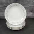 Sango Flower Garden Set of 4 Soup Coupe Bowl 7 5/8" Oxford Pink Blue Ceramic 535