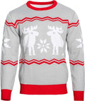Santa Claus Snowflakes and Moose Scott Sweater - TVStoreOnline