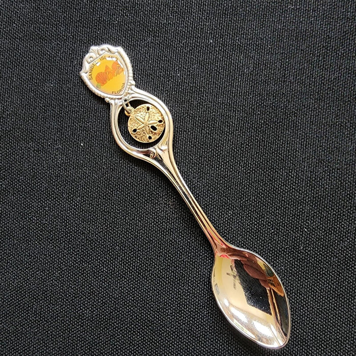 Santibel Island Florida with Sand Dollar Collector Souvenir Spoon 4.5" (11cm)
