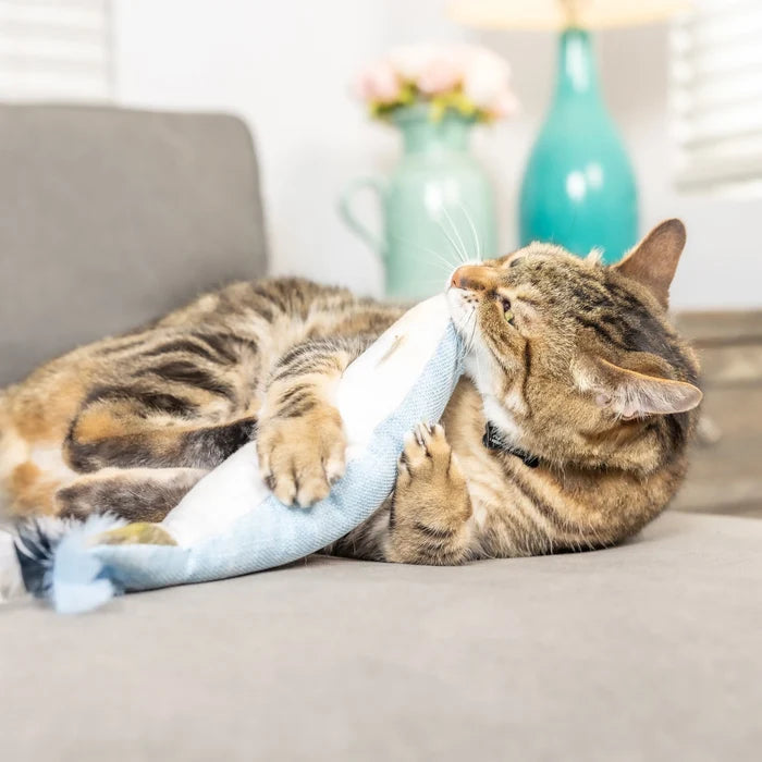 Cat with Sardine Kicker Cat Toy.