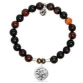 Sardonyx Stone Bracelet with Birthday Wishes Sterling Silver Charm