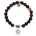 Sardonyx Stone Bracelet with Daisy Sterling Silver Charm
