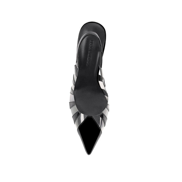 Sasha Black Vinylite and Black Patent - SODA Fashion Haus