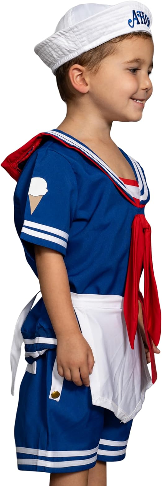 Scoops Ahoy Ice Cream Shop Sailor Kids Costume Set - TVStoreOnline