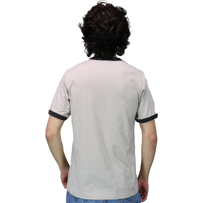 Scott Pilgrim Sharpie Ringer Shirt Heather Brown Pilgrim Rock Band Adult T-Shirt Back view