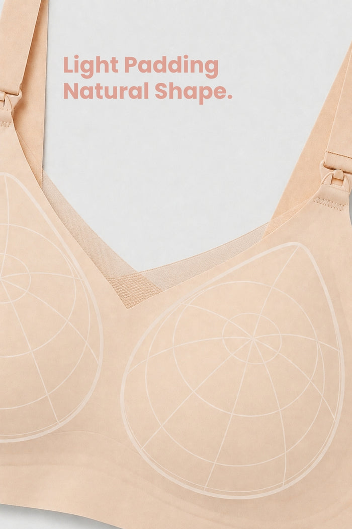 Sculpt & Lift Powermesh Nursing Bra - Champagne