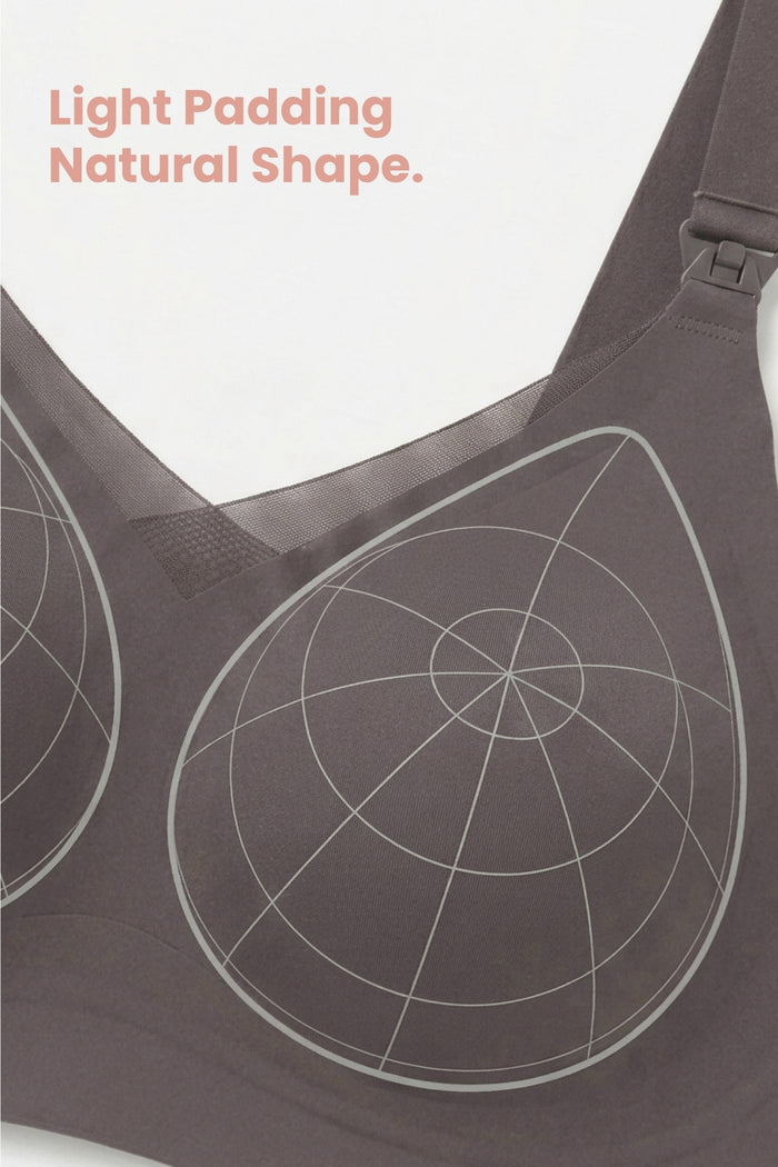 Sculpt & Lift Powermesh Nursing Bra - Chrome