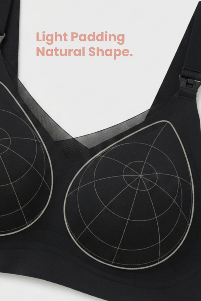 Sculpt & Lift Powermesh Nursing Bra - Onyx