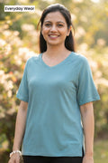 Sea Green Solid Nursing Top with Side Zip Access