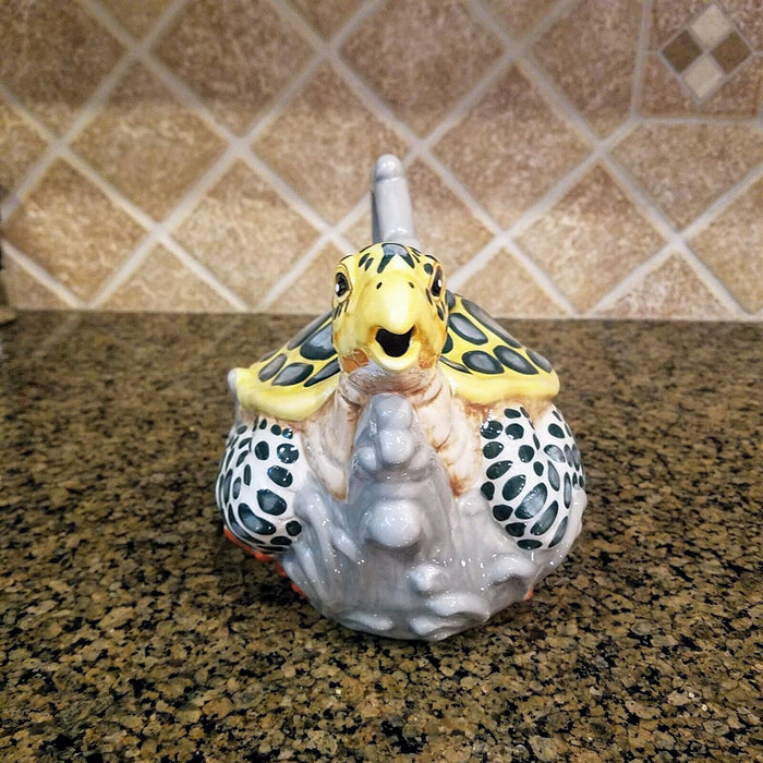 Sea Turtle Teapot by Blue Sky and Heather Goldminc Ceramics Animal Tea Pot