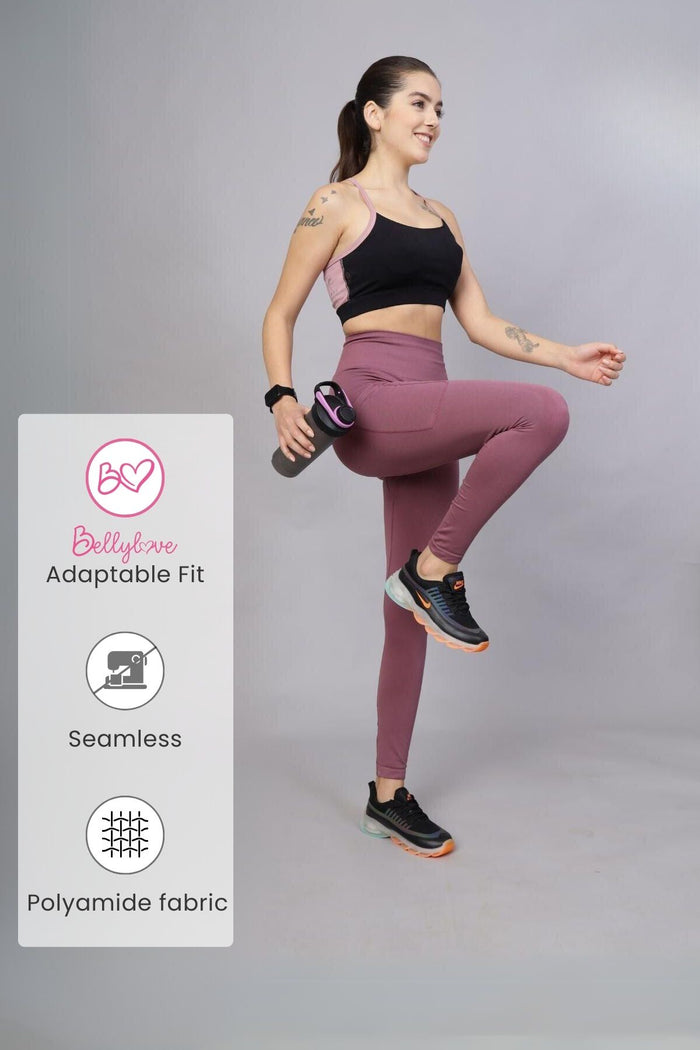 Tulipwood Seamless Leggings; high waist panel provides smooth tummy compression.