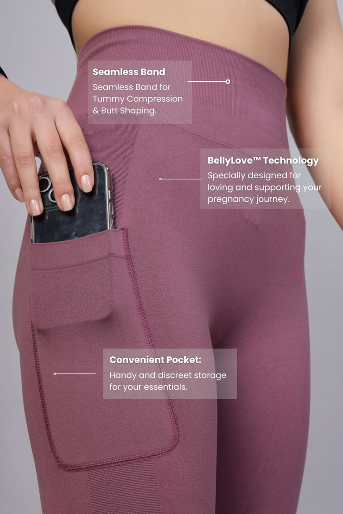 Tulipwood Seamless Leggings waist; high waist offers smooth coverage without seams.