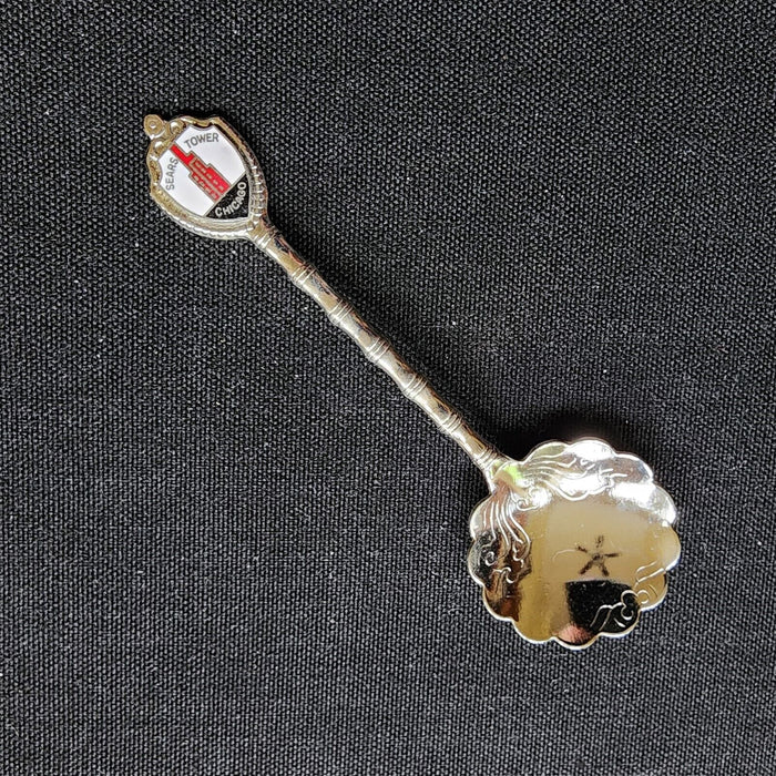Sears Tower Chicago Illinois Collectible Travel Souvenir Spoon 4.5" 11cm Vintage